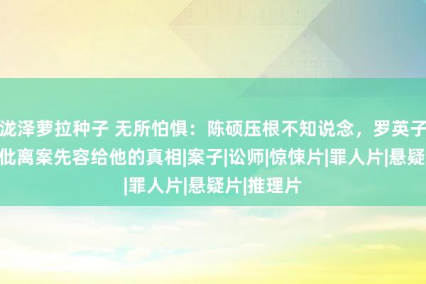 泷泽萝拉种子 无所怕惧：陈硕压根不知说念，罗英子把魏同仁仳离案先容给他的真相|案子|讼师|惊悚片|罪人片|悬疑片|推理片